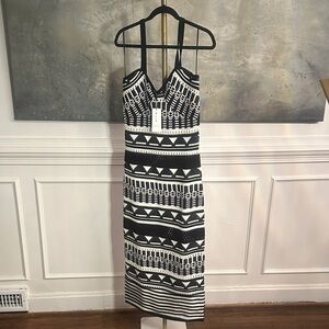 Milly Black and White Geometric Dress